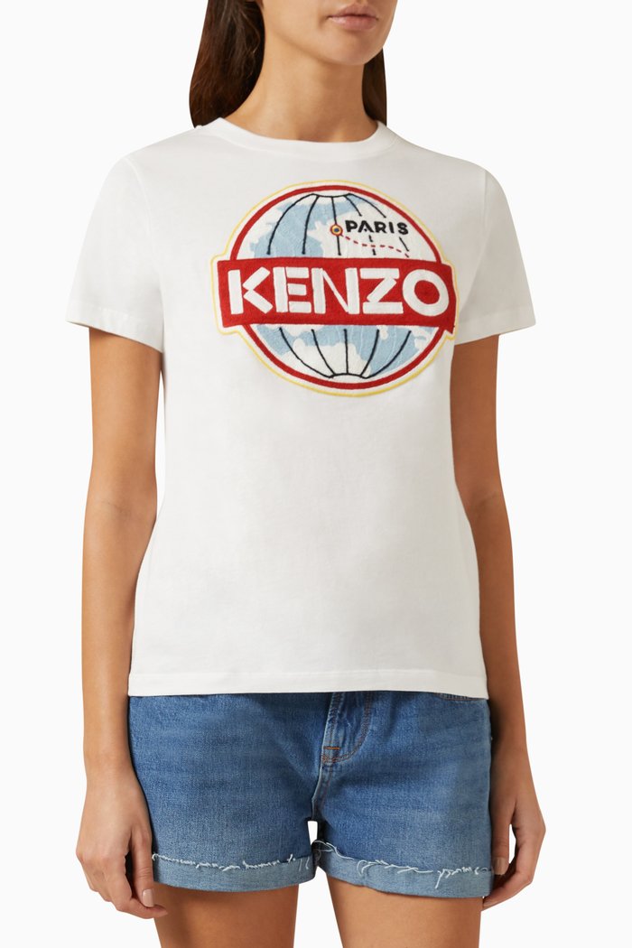 

Kenzo World T-shirt in Cotton-jersey, Neutral