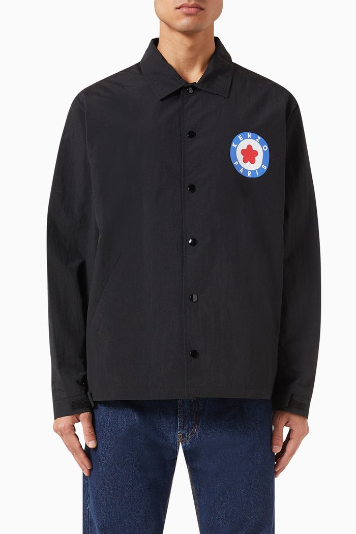 

Target Coach Jacket in Nylon, Black