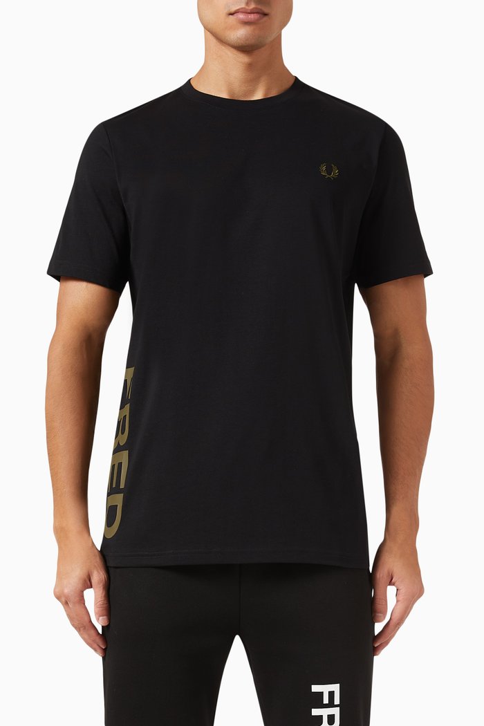 

Graphic Logo-print T-shirt in Cotton-jersey, Black