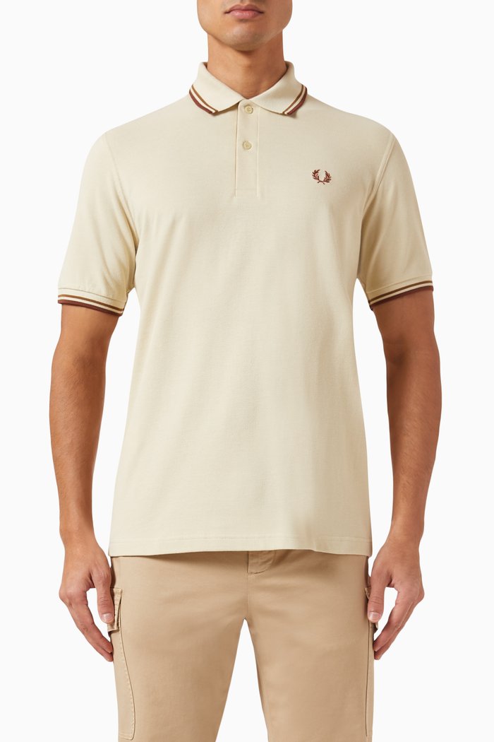 

Original Twin Tipped Polo Shirt in Cotton Piqué, Neutral
