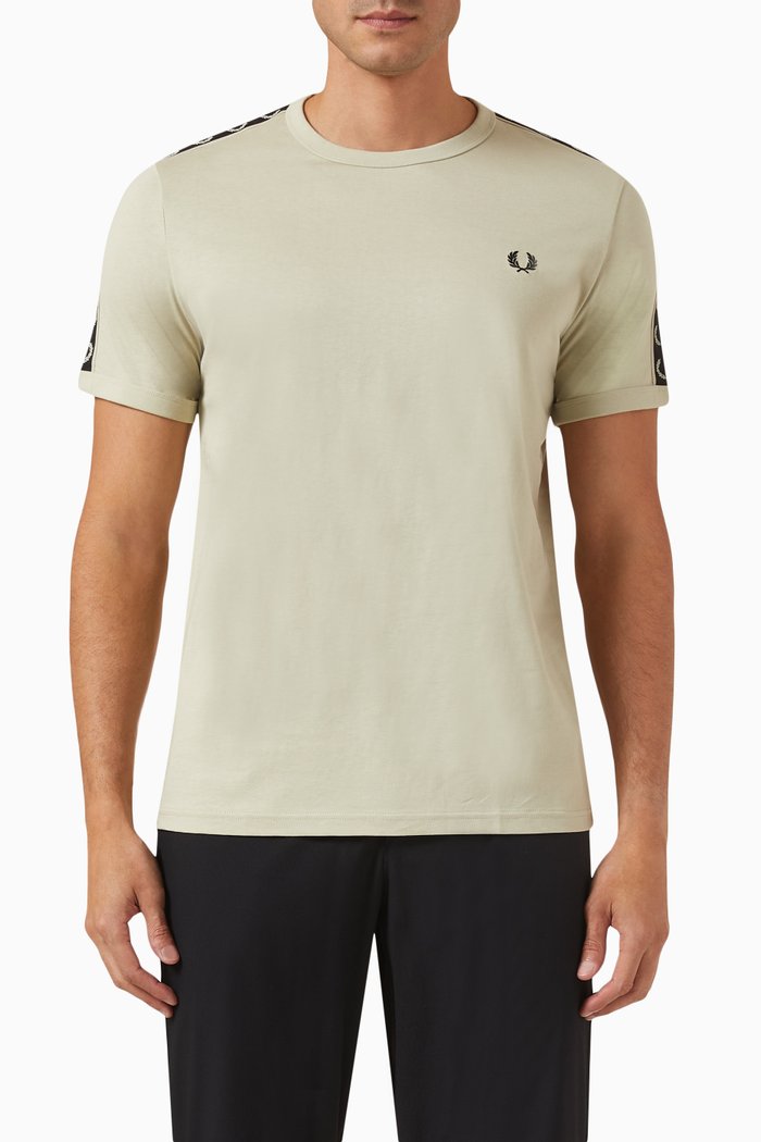

Contrast Tape Ringer T-shirt in Cotton-jersey, Multicolour