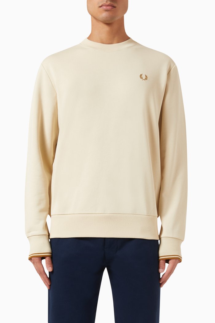 

Crewneck Sweatshirt in French Terry, Neutral