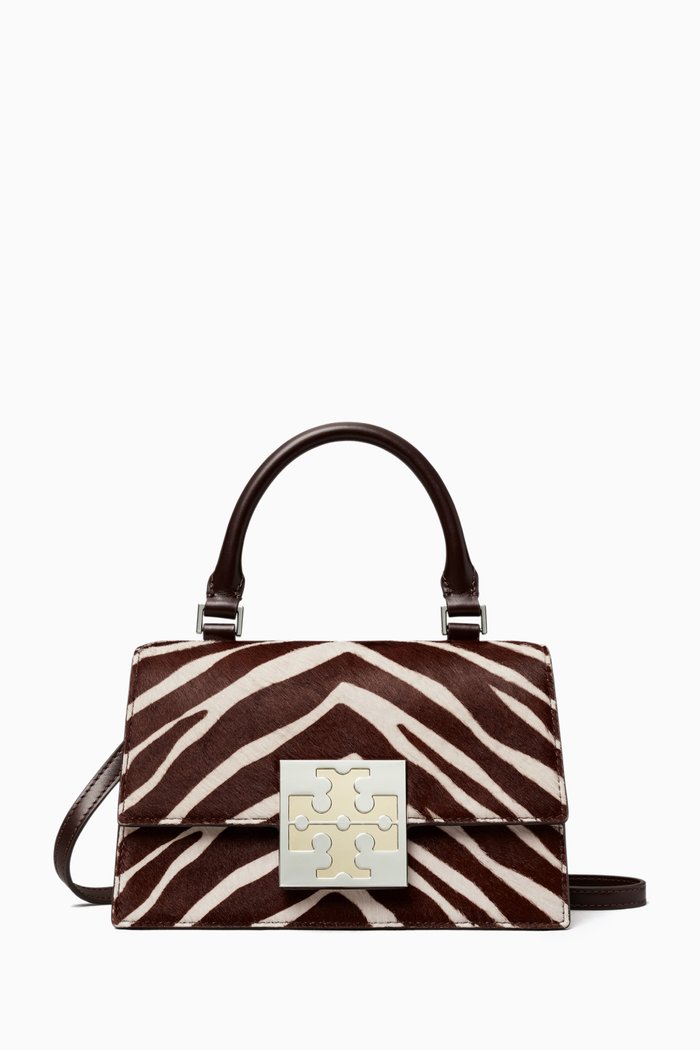 

Mini Bon Bon Top-handle Bag in Calf Hair, Multicolour