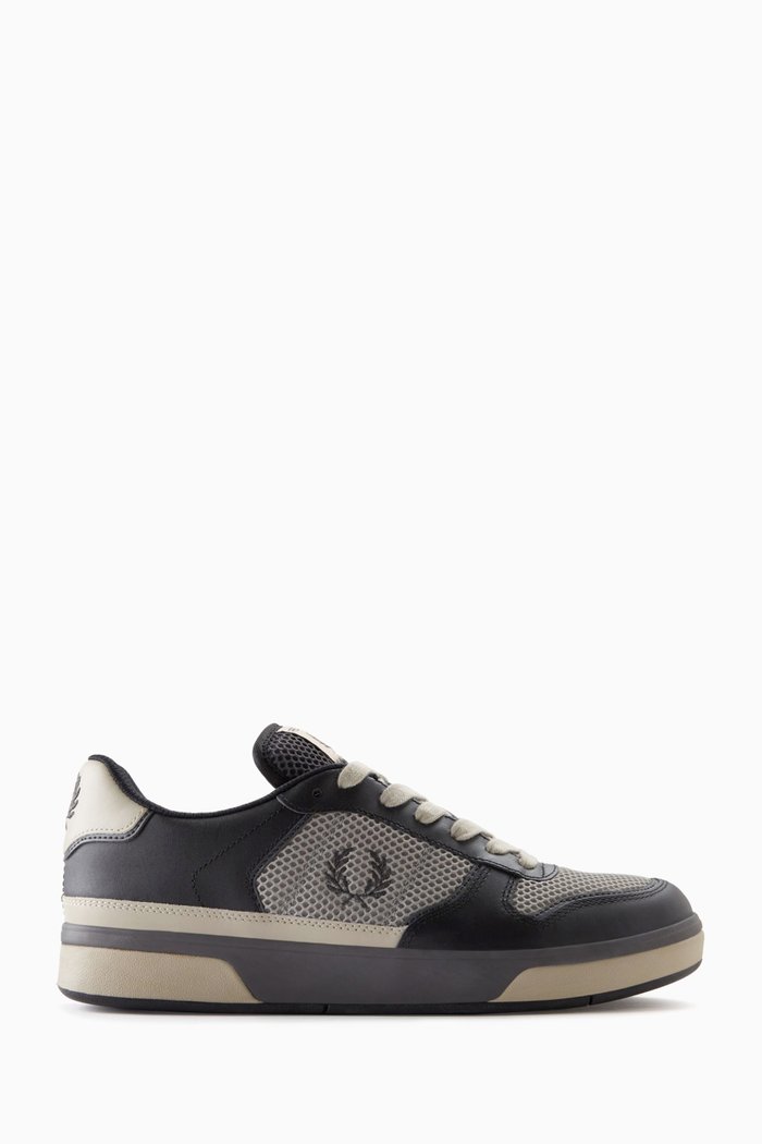 

B300 Low-top Sneakers in Leather & Mesh, Black