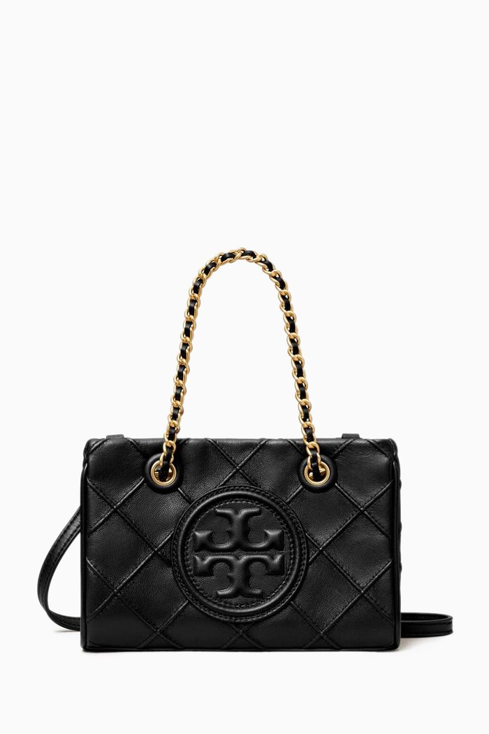 

Mini Fleming Soft Chain Tote Bag in Nappa Leather, Black
