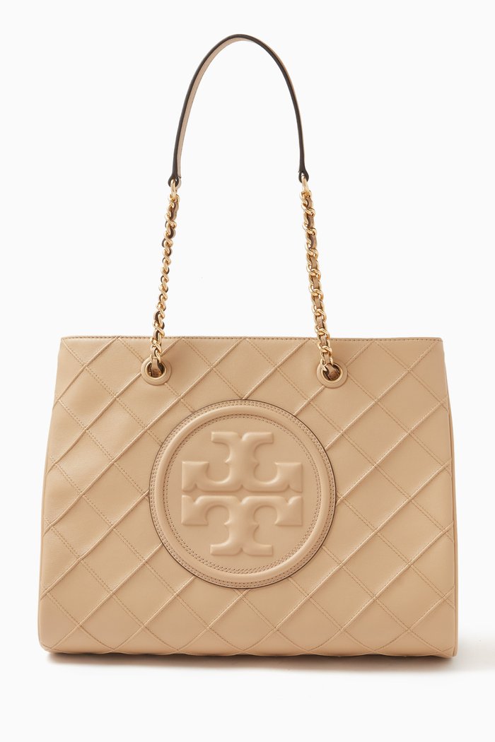 

Fleming Soft Chain Tote Bag in Nappa, Neutral