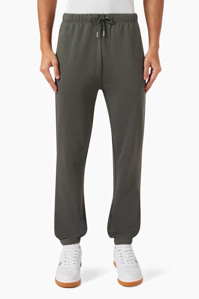 

Drawstring Sweatpants in Loopback Cotton, Green