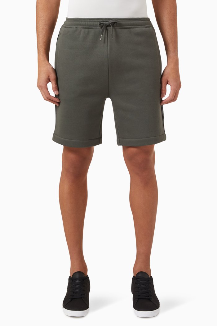 

Contrast Tape Sweat Shorts in Cotton-blend, Green