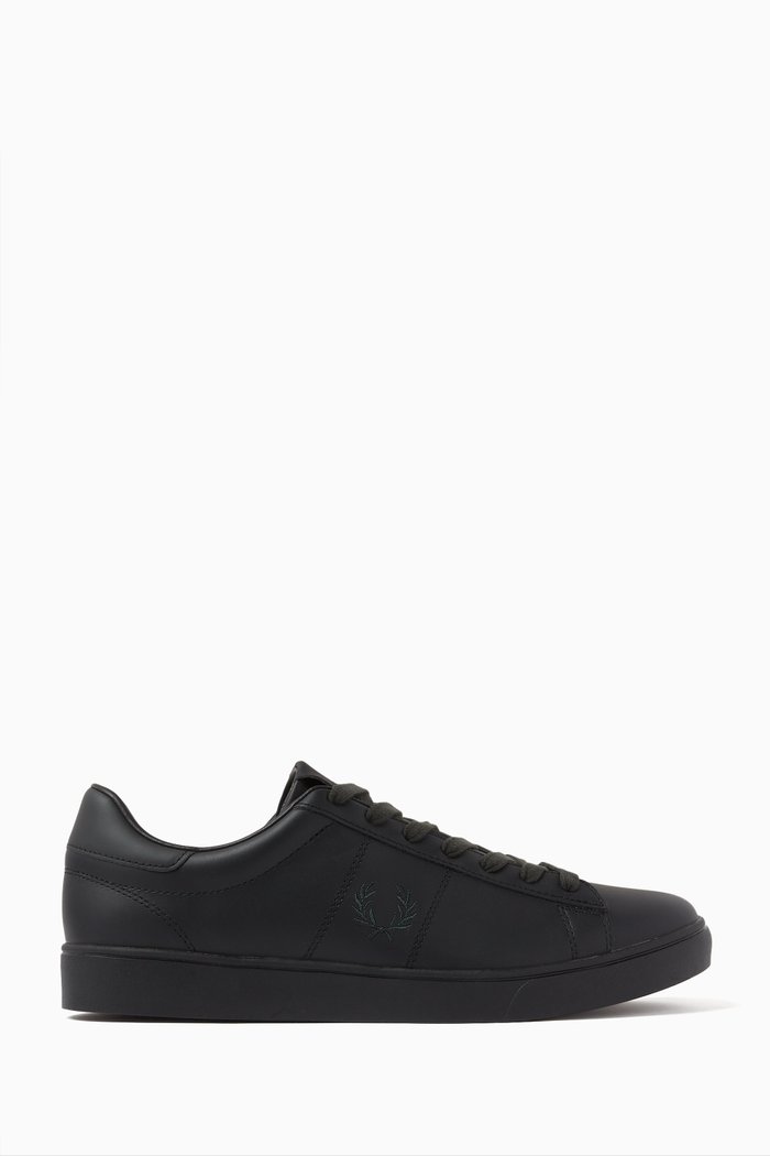 Spencer Sneakers in Leather, Black