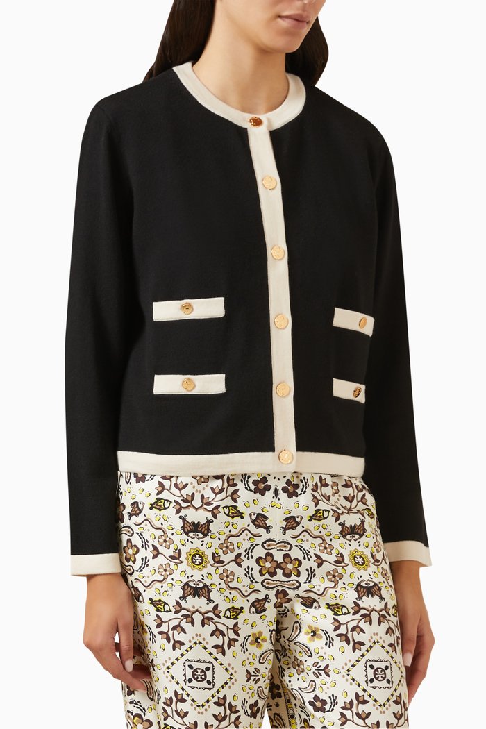 

Kendra Cardigan in Merino Wool, Black