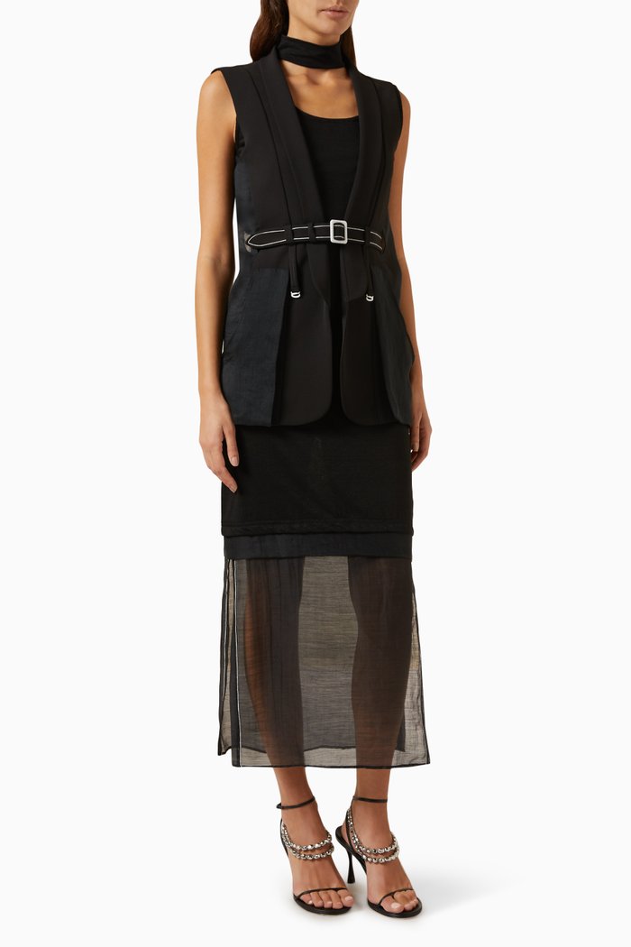 Choker Dress & Jacket Set, Black
