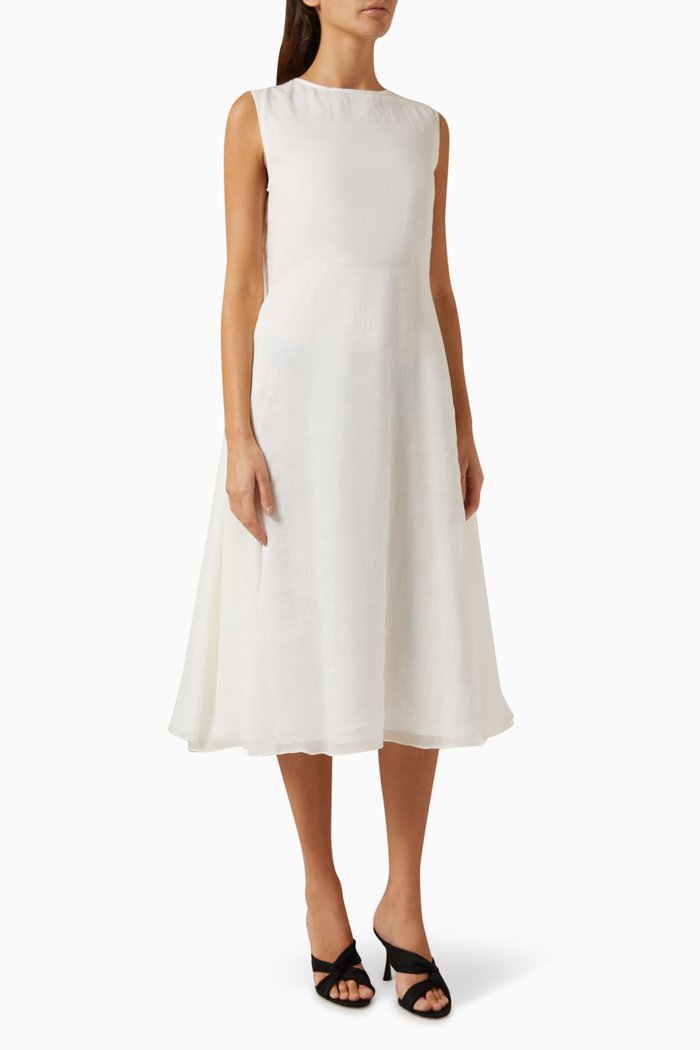 

Midi Dress in Organza, White