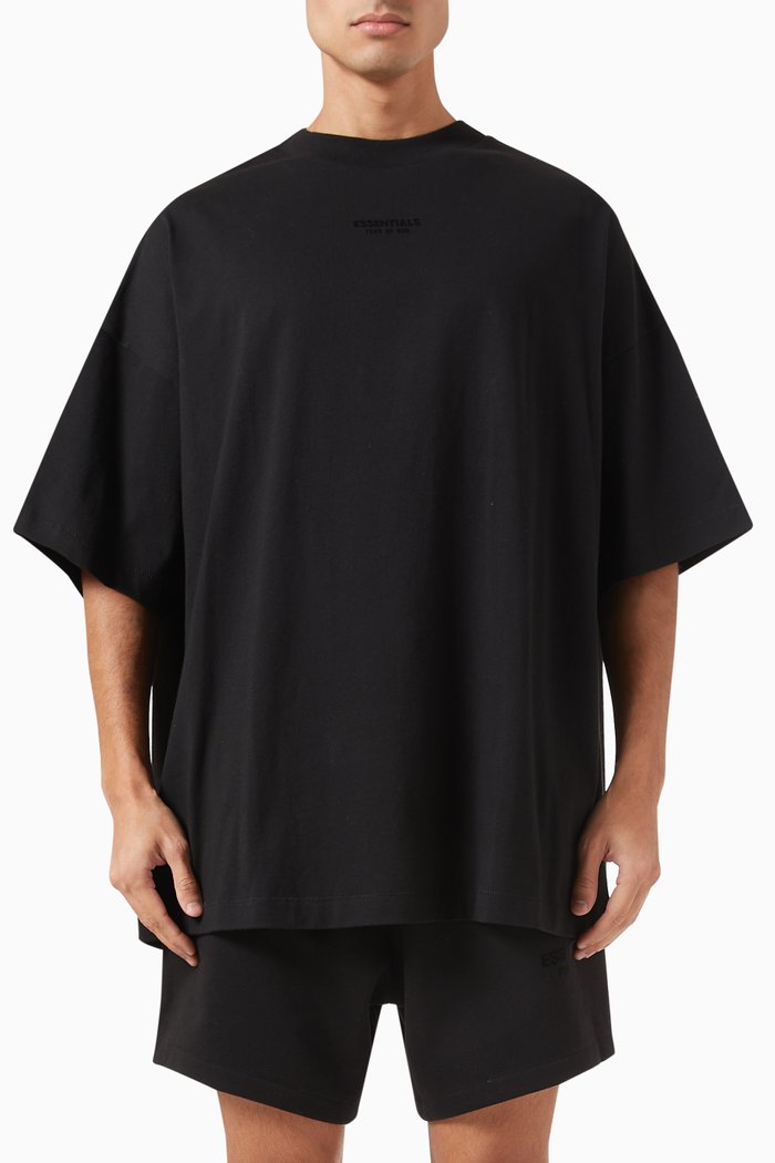 

Essentials Logo T-shirt in Cotton-fleece, Black