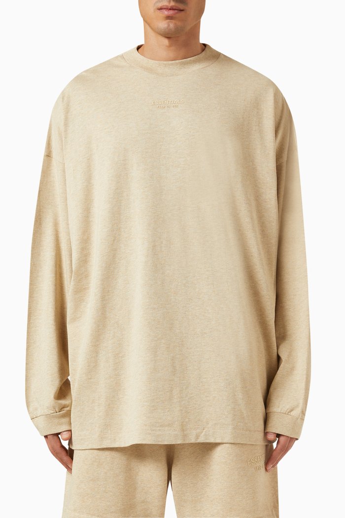 

Essentials Long-sleeve T-shirt in Cotton-jersey, Neutral