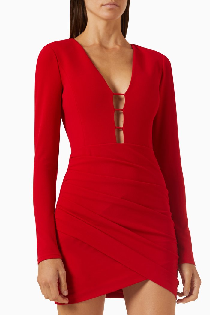 

Loma Cut-out Mini Dress, Red