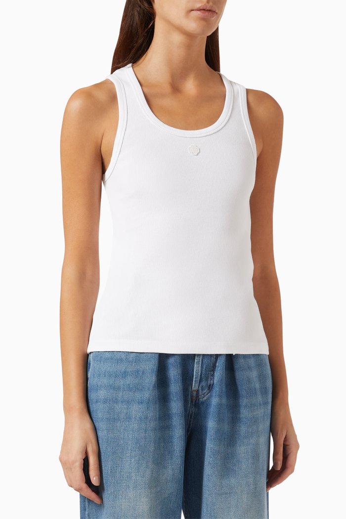 

Tanko Tank Top in Rib-knit, White