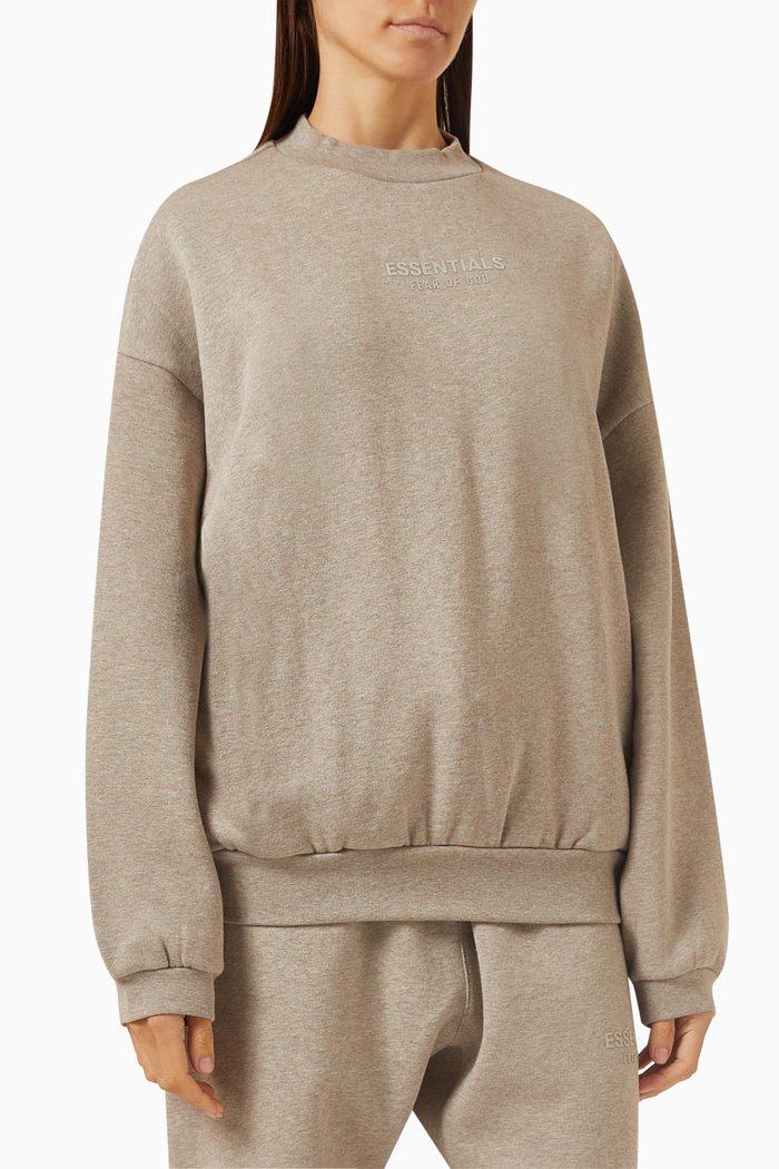

Essentials Crewneck Sweatshirt in Cotton-fleece, Grey