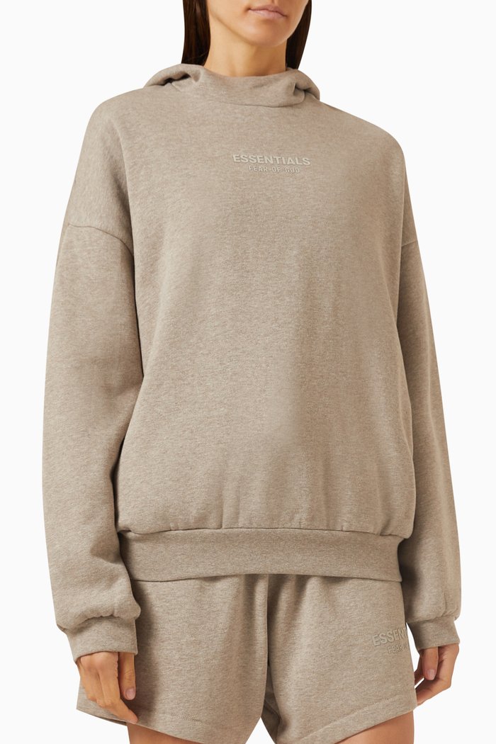 

Essentials Hoodie in Cotton-fleece, Grey