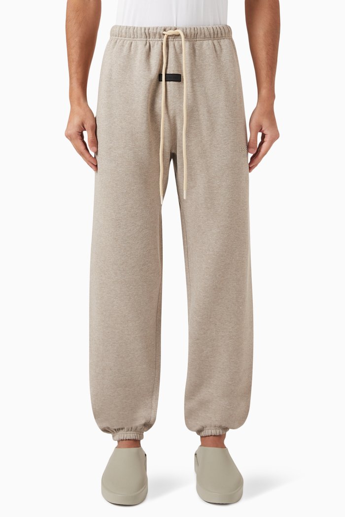 Essentials Logo Sweatpants in Cotton-fleece, Grey