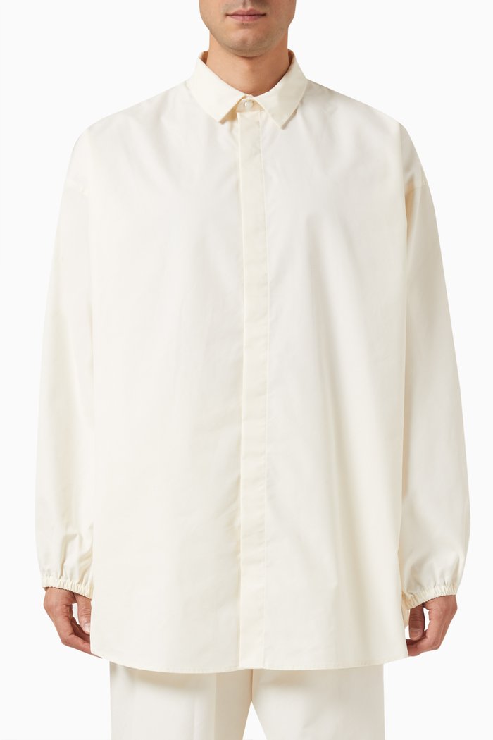 

Button Down Shirt in Cotton-blend, Neutral