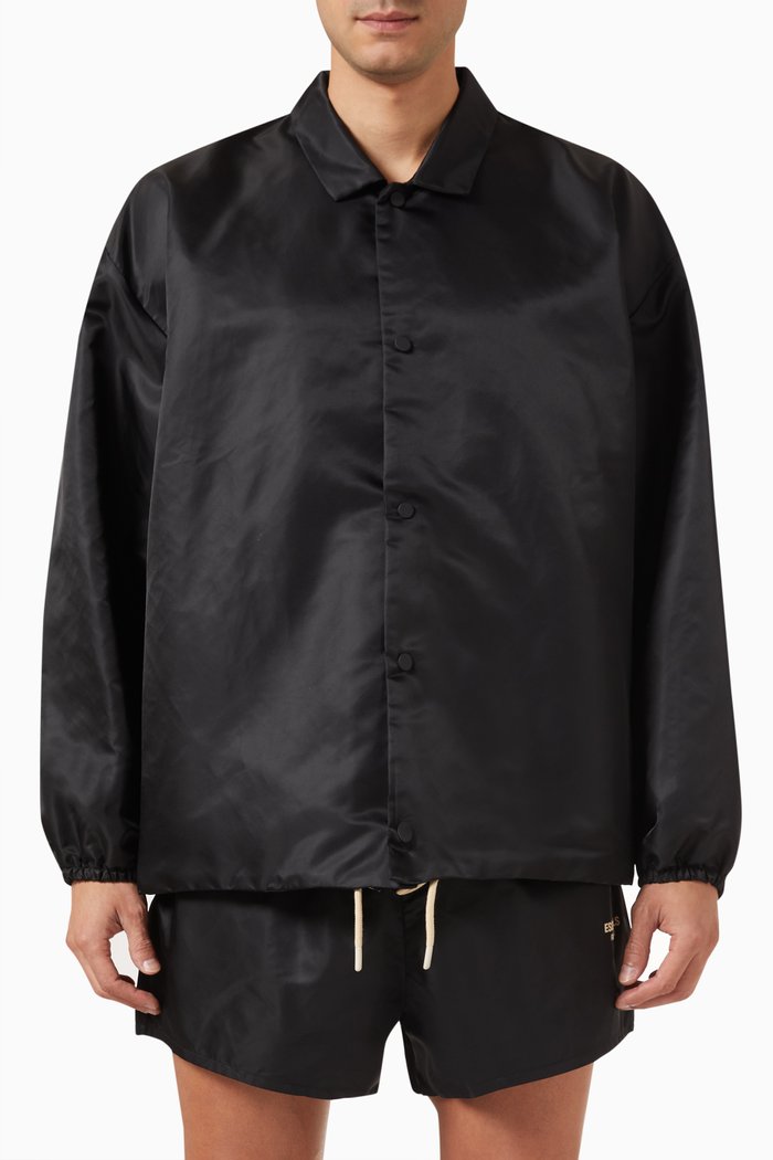

Coaches Jacket in Nylon, Black