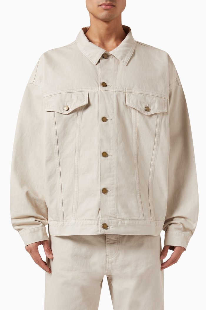 

Trucker Jacket in Denim, Grey