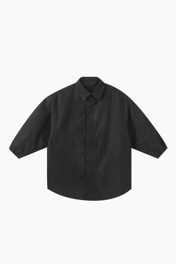 

Button Down Shirt in Cotton-blend, Black