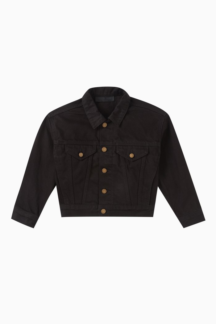 

Pocket Jacket in Denim, Black