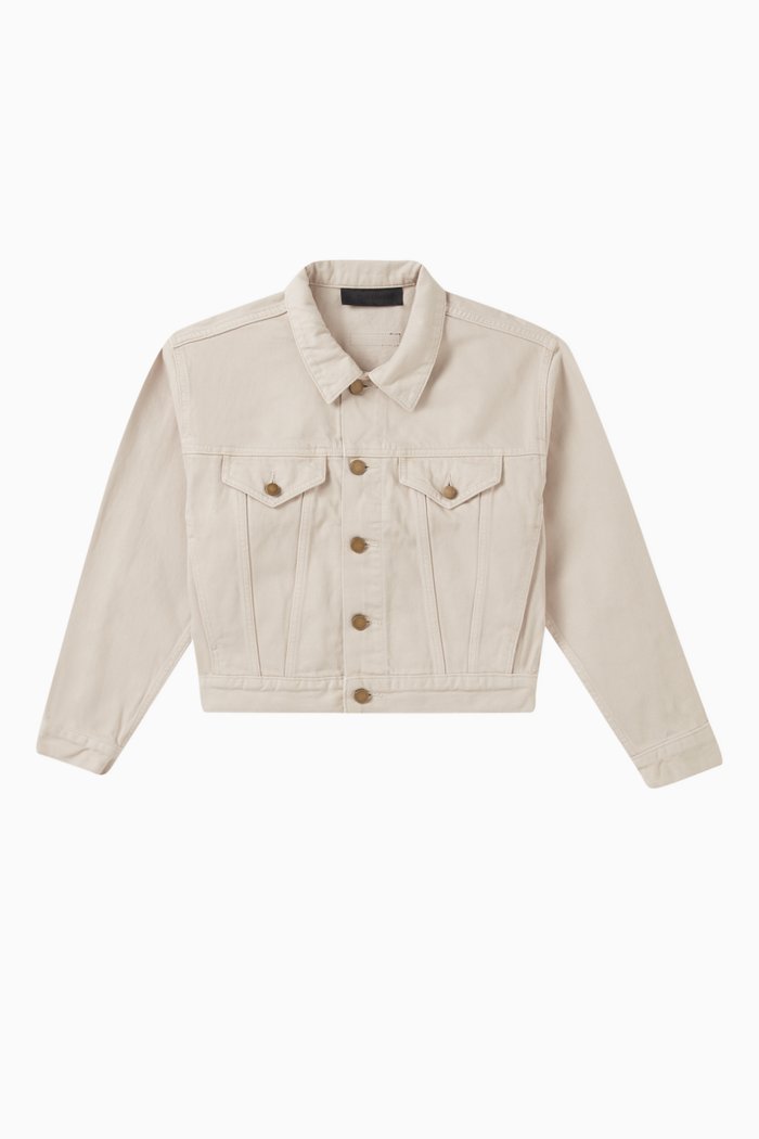 

Pocket Jacket in Denim, White