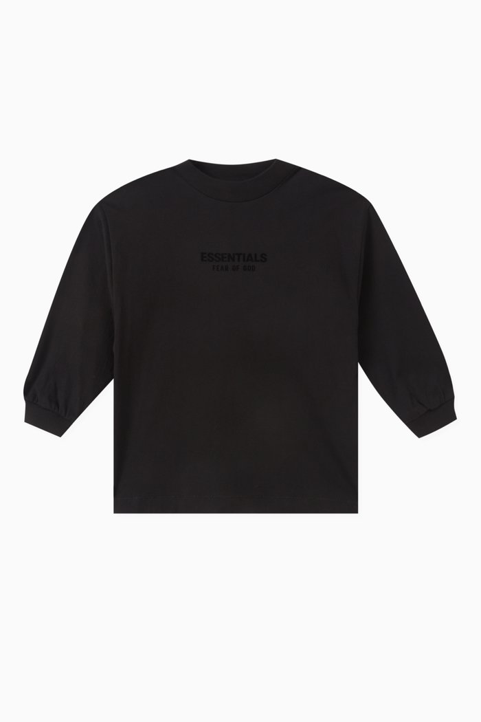 

Essentials Long-sleeve T-shirt in Cotton-jersey, Black