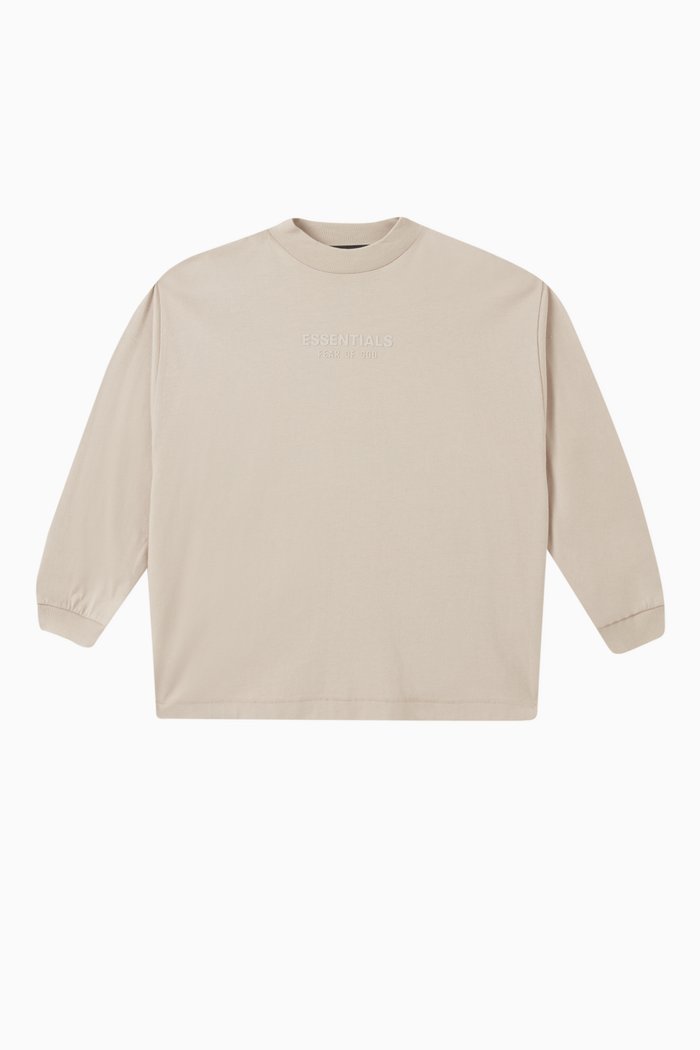 Essentials Long-sleeve T-shirt in Cotton-jersey, White