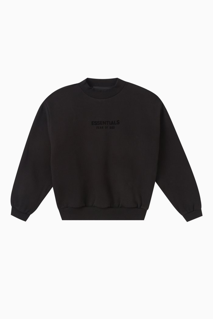 

Logo Crewneck Sweatshirt in Cotton-fleece, Black