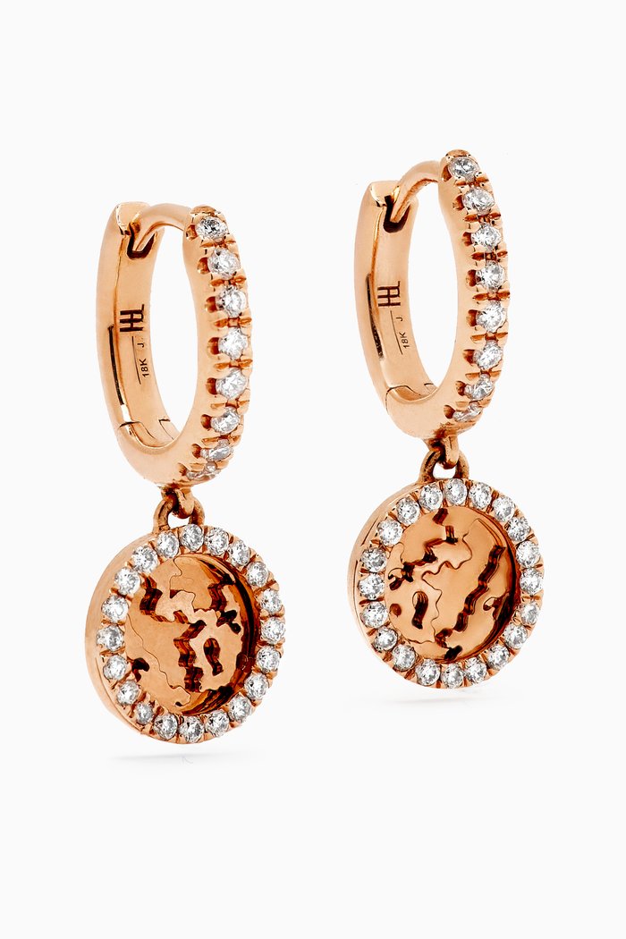 

My World Diamond Hoop Earrings in 18kt Gold