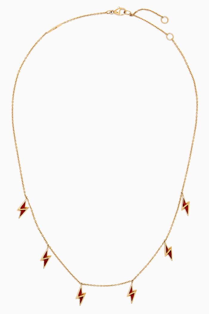 

Multi Energy Red Agate Necklace in 18kt Gold