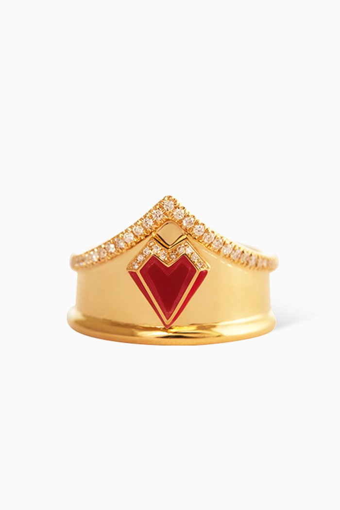 

My Heart Hero Diamond Ring in 18kt Yellow Gold