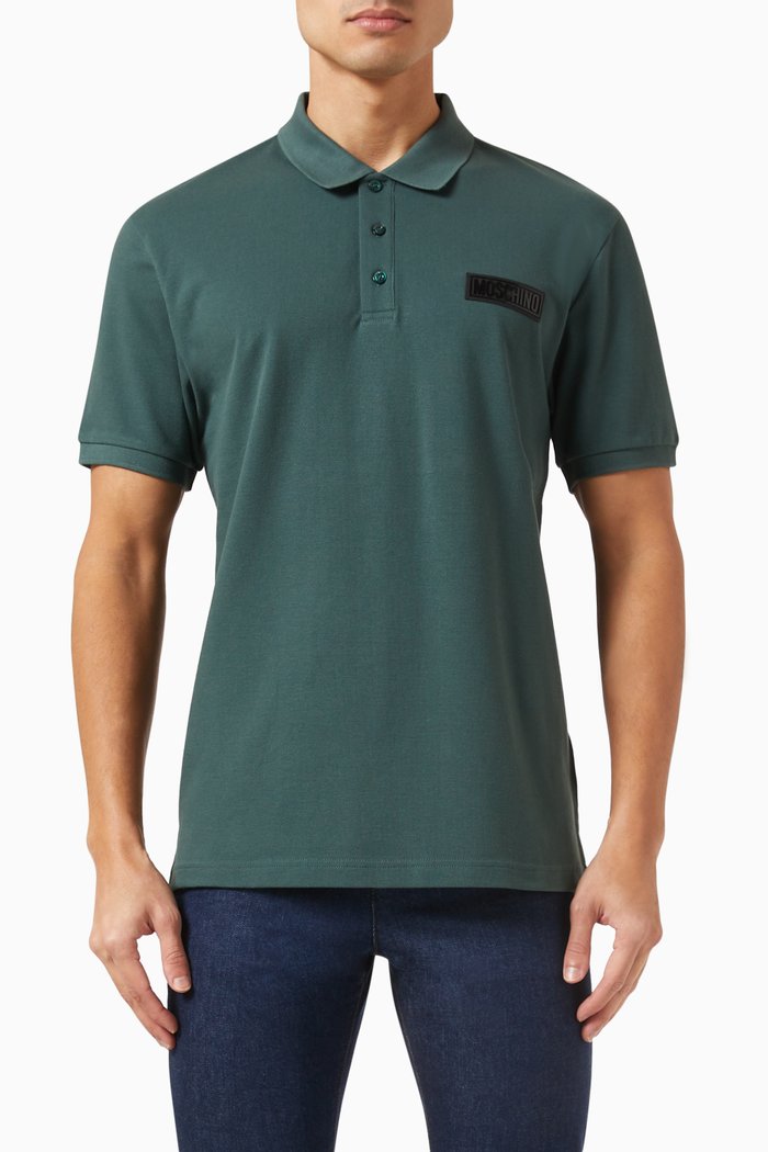 

Logo Polo Shirt in Pique-knit, Green