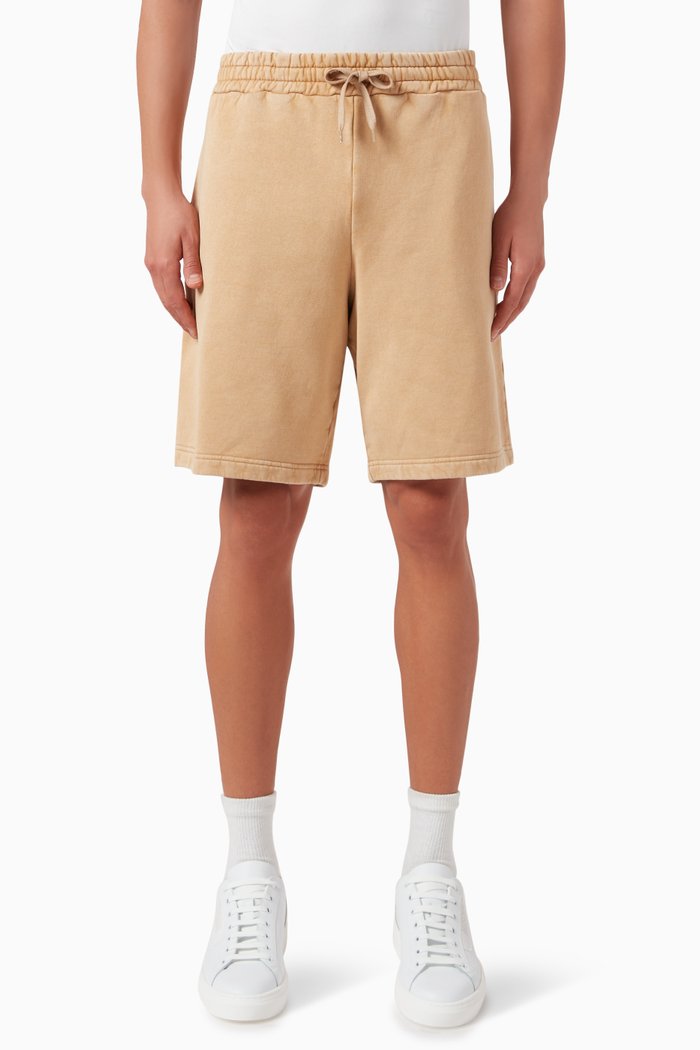 Drawstring Shorts in Cotton, Neutral