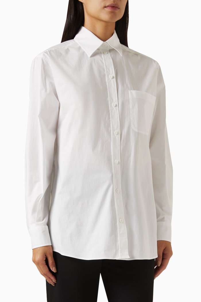 

100% Pure Moschino Logo Shirt in Cotton, White