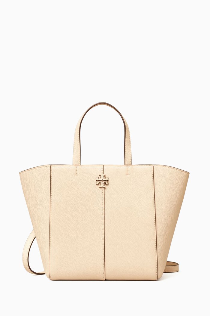 

McGraw Tote Bag in Pebbled Leather, White