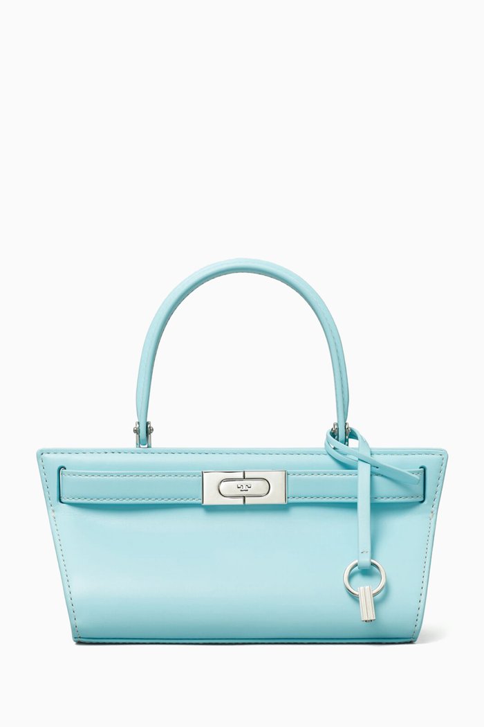 

Lee Radziwill Petite Cat Eye Bag in Leather, Blue