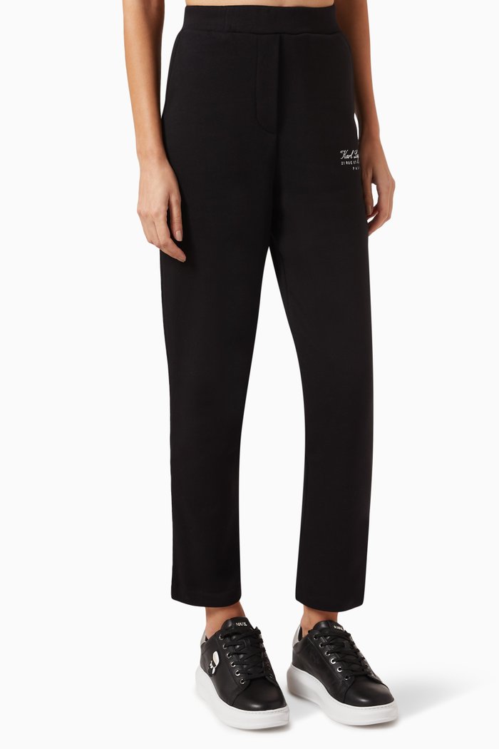 Logo Sweatpants in Cotton-jersey, Black