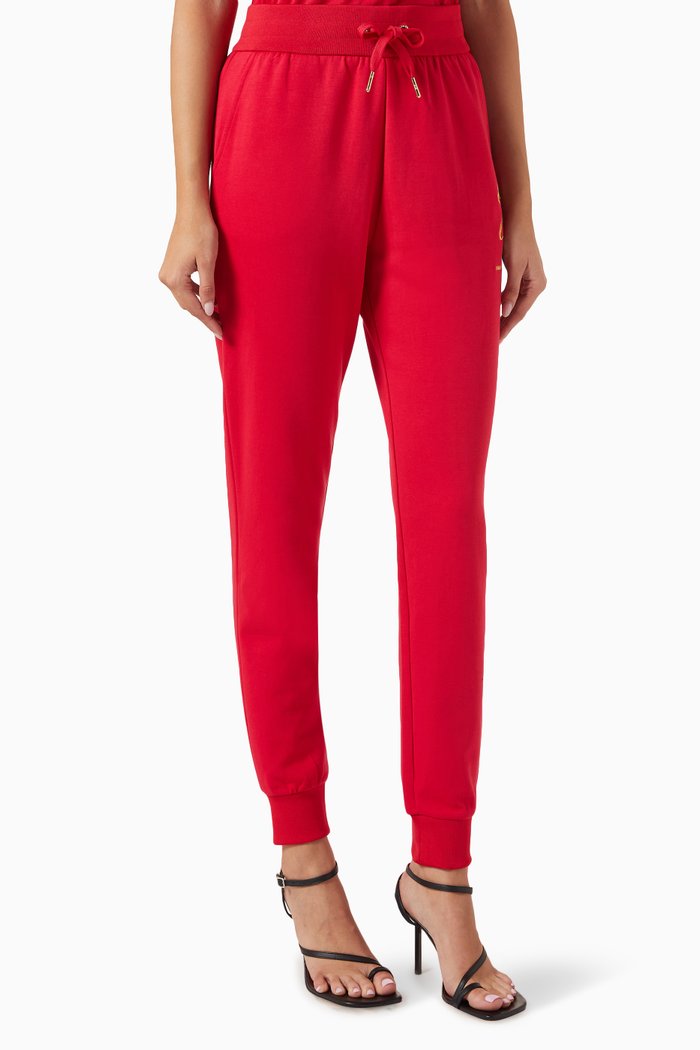 

Logo Letter Sweatpants in Cotton-blend, Red