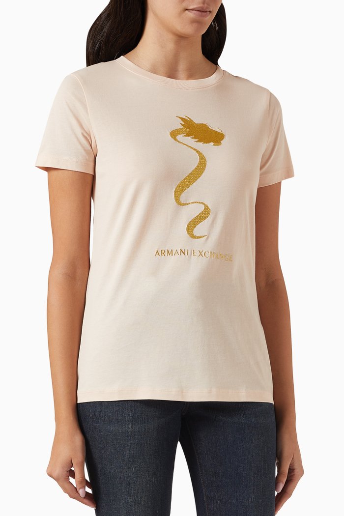 

CNY Logo T-shirt in Cotton Jersey, Pink
