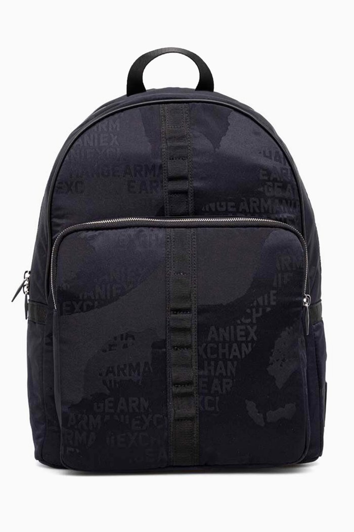 AX Zipped Backpack in Nylon, Blue