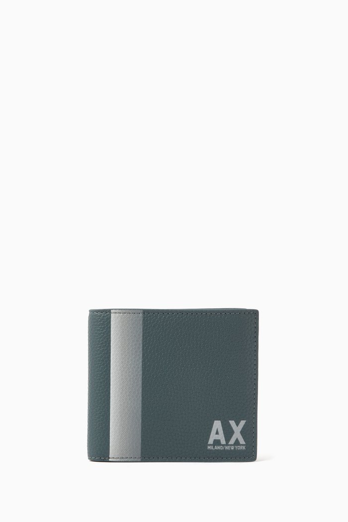 

AX Logo Bifold Wallet, Green