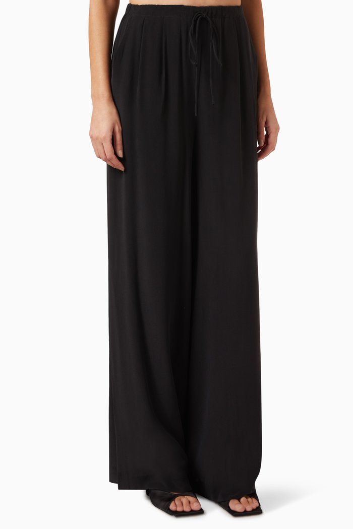 

Sophia Palazzo Pants in SIlk, Black