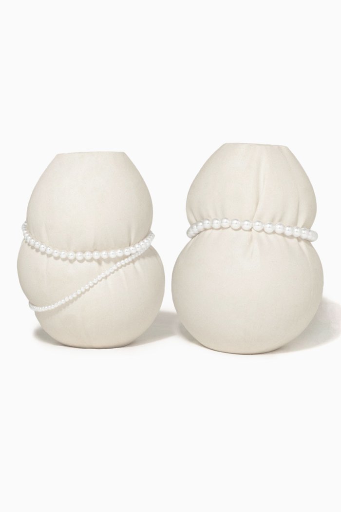 

Small Vase in Ceramic, Set of 2, White