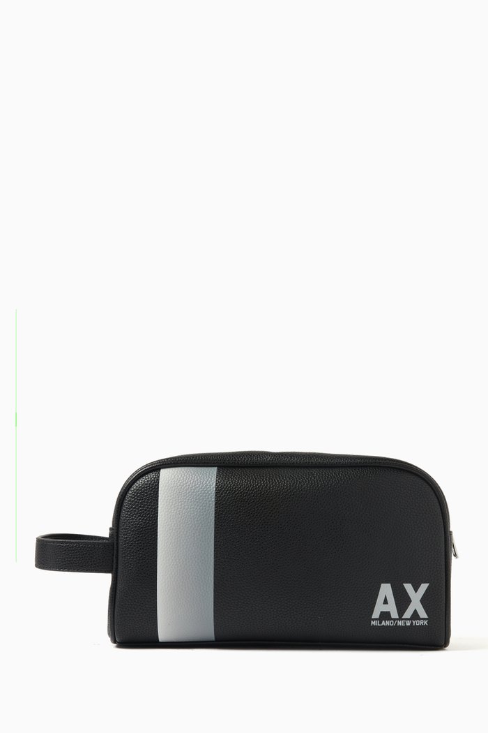 

Logo Lettering Beauty Case in Cotton-blend, Black