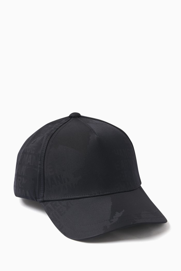 

All-over Logo Baseball Cap in Satin, Blue