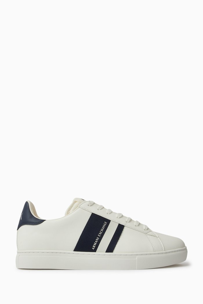 

Basics by Armani Logo Sneakers in Eco-leather, Neutral